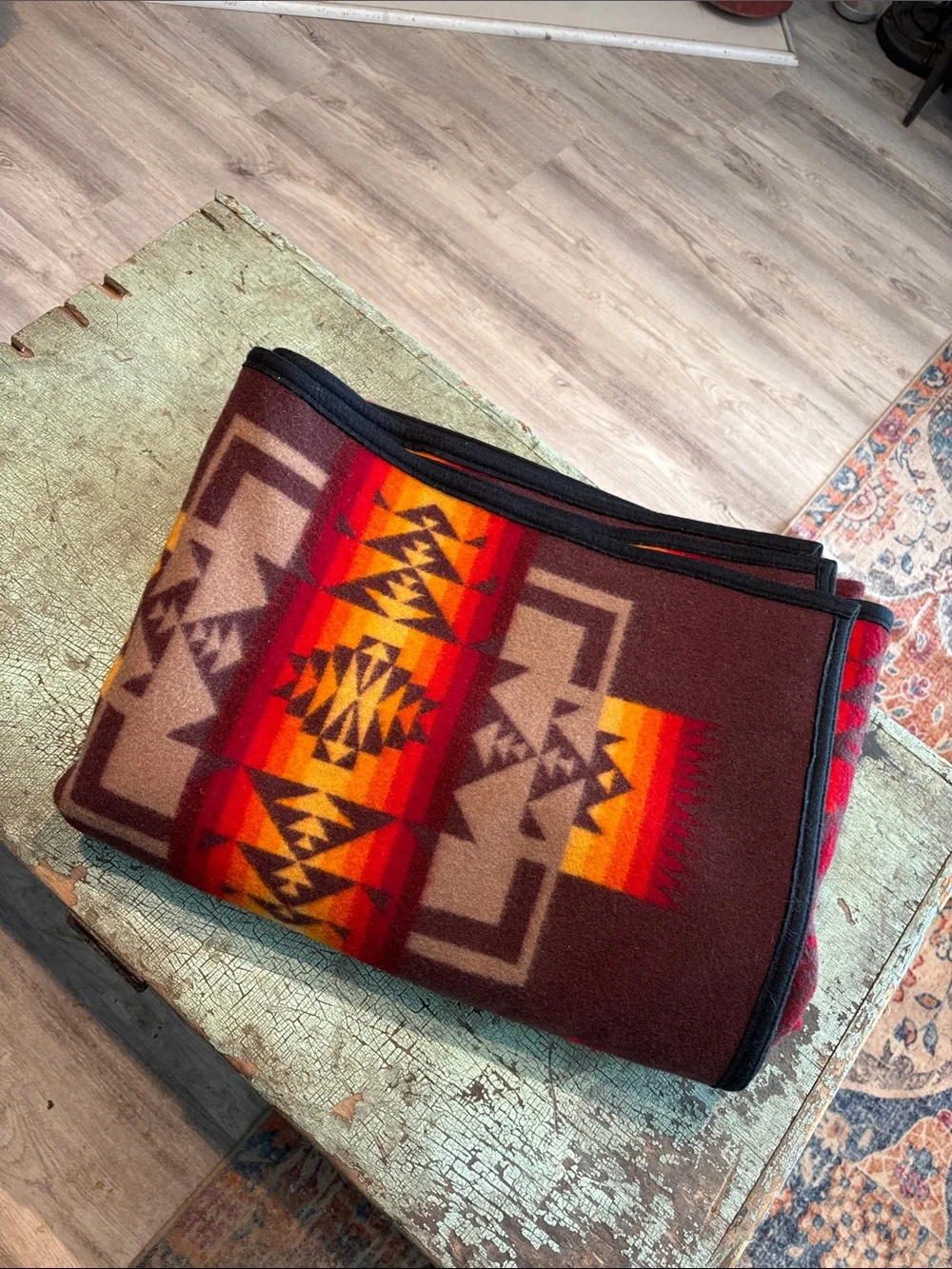 Vintage 1940s-60s Pendleton Beaver State Chief Joseph Wool Blanket